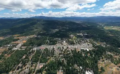 Aerial view of Cave Junction 2021